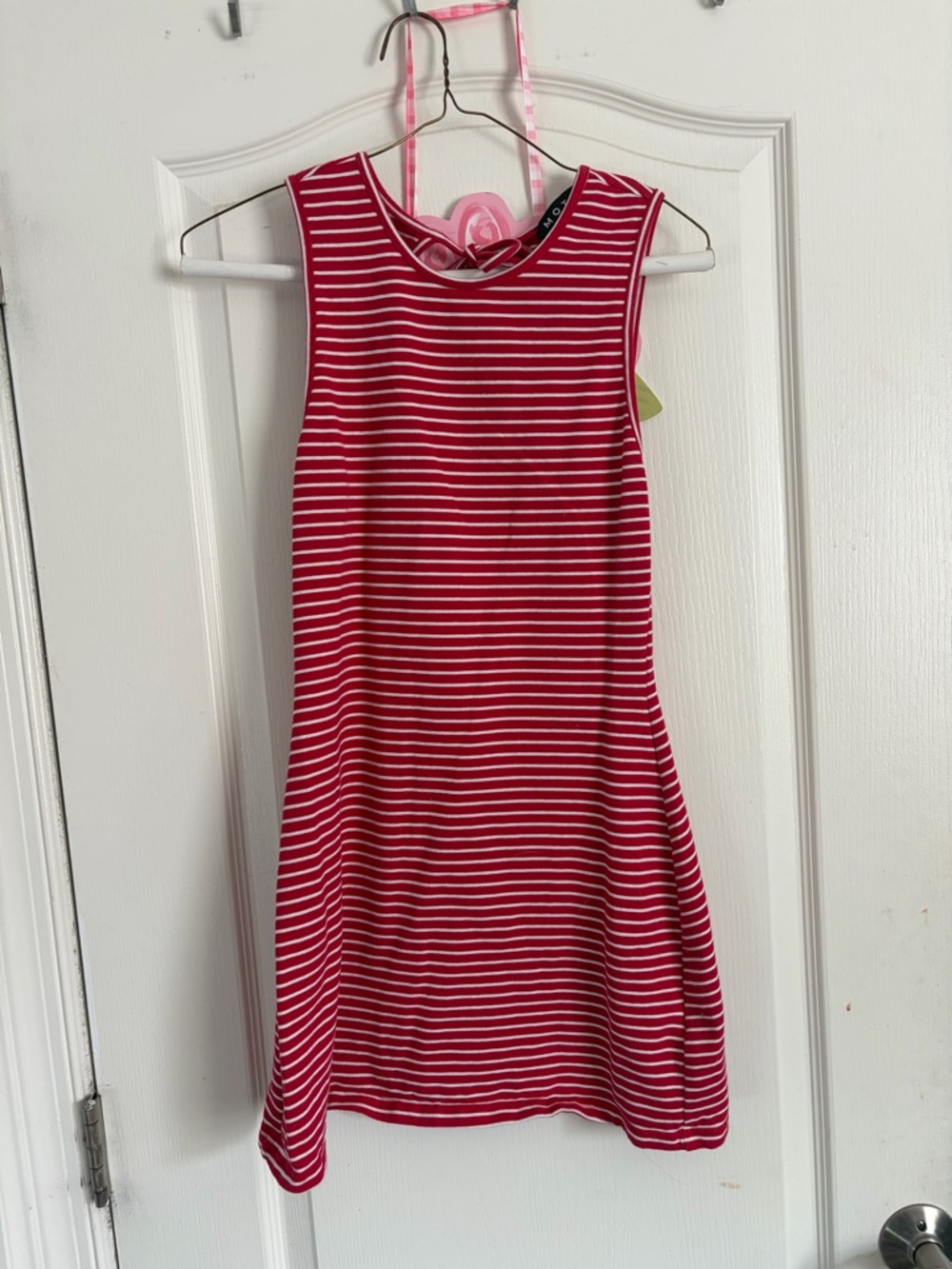 Red & White Striped Mini Dress